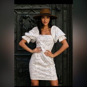 NWT | Joyfolie Livi Dress in Cream | size Medium